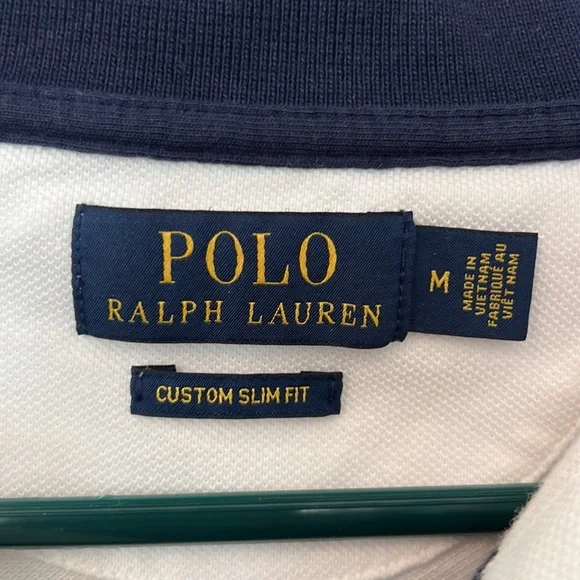 Rare Polo Ralph Lauren USA Men Polo Shirt Custom Slim Fit  Medium - Picture 3 of 5